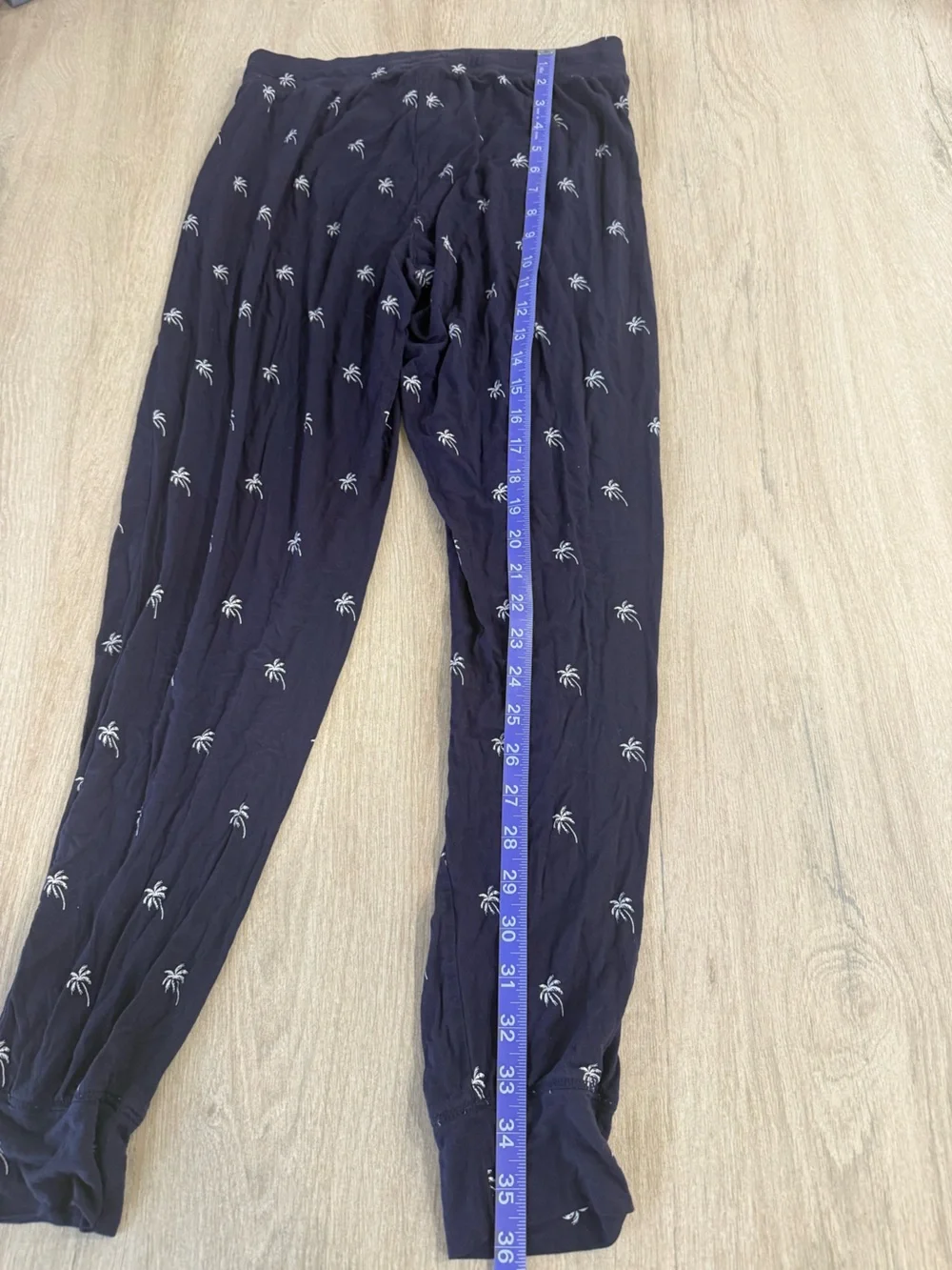 Gap Body Modal Palm Tree Jogger Lounge Pants Pajama Cool Navy Tropical Size S